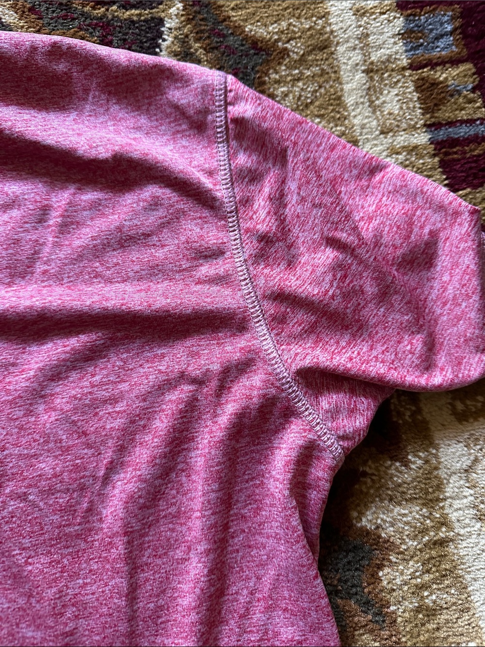 adidas Men’s Heather Raspberry Short Sleeve Performance Tee - Picture 5 of 8